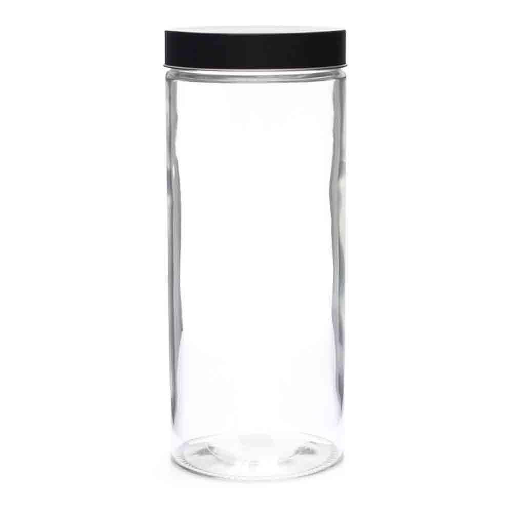 Glass Jar Blk Lid 2100ml11x27.3cm(12/12)