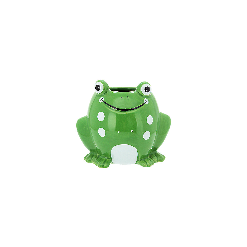 Planter Frog 11.8x9.5x10cm (6/24)