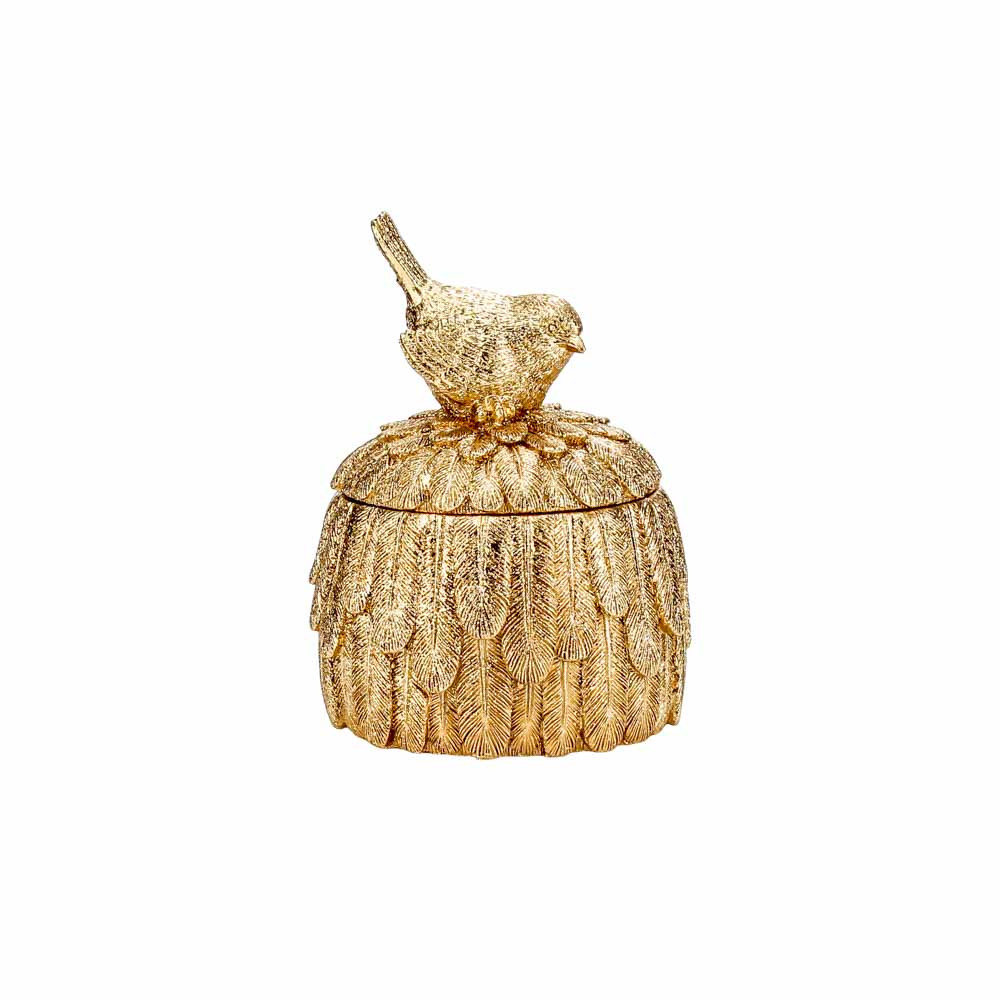 Trinket Box 8.2x8.2x11cm - Gold (6/24)