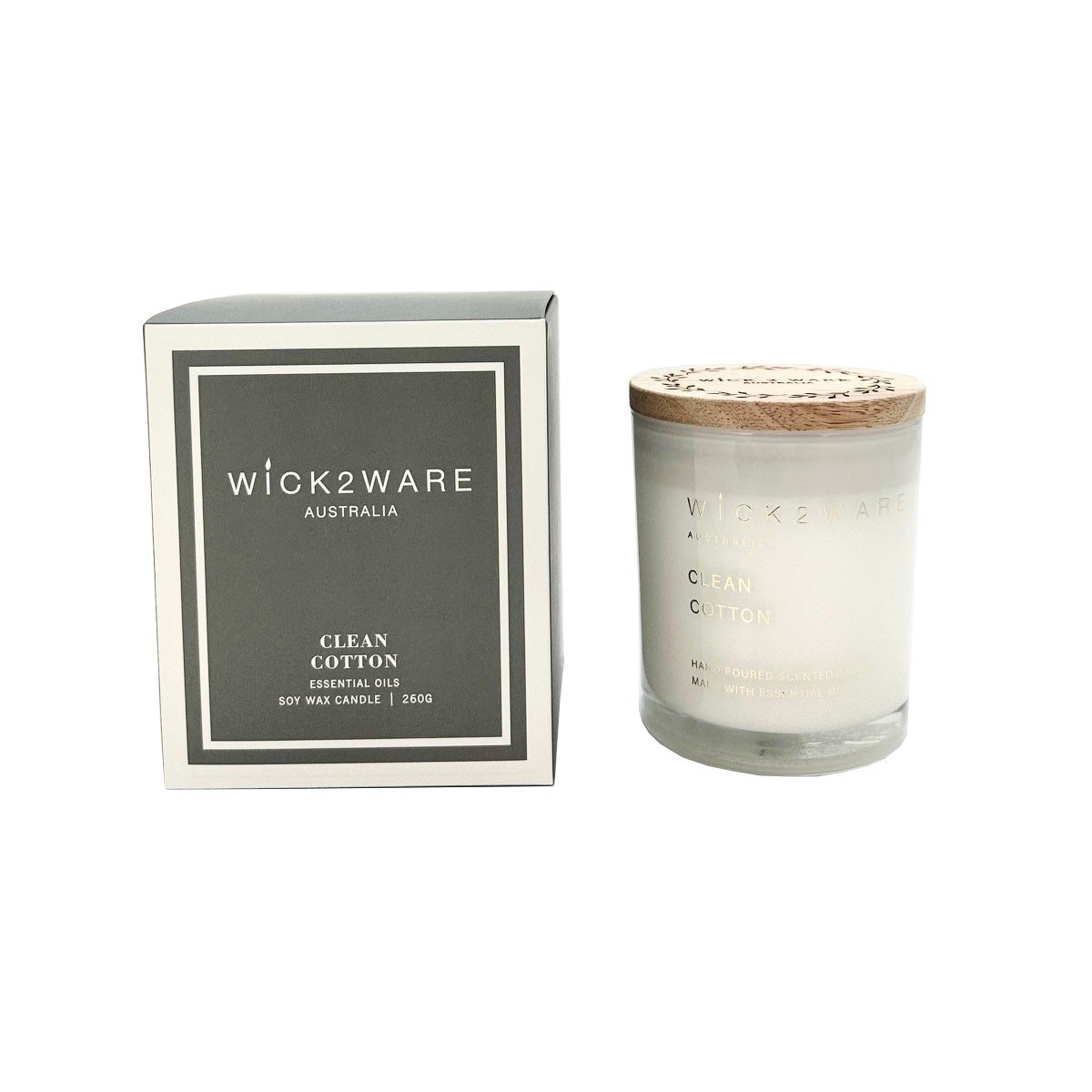 CandleSOYJar 260g Clean Cotton (6/12)