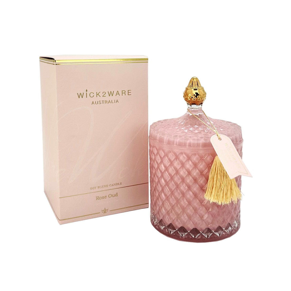 CandleSOYJarDiamond450gRoseOudPink(6/6)