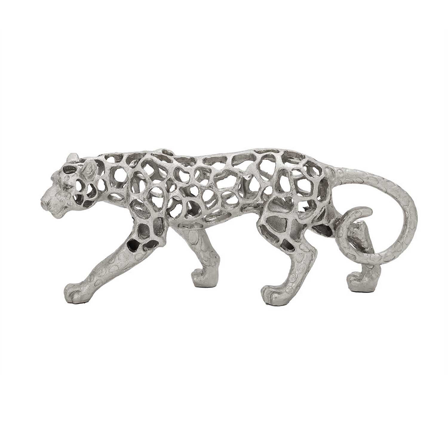 Deco Leopard 43x11.5x17.5cm-Siver(1/4)