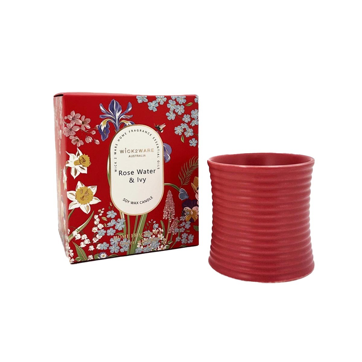 CandleSOY Jar160g RoseWater&IvyRed(6/12)