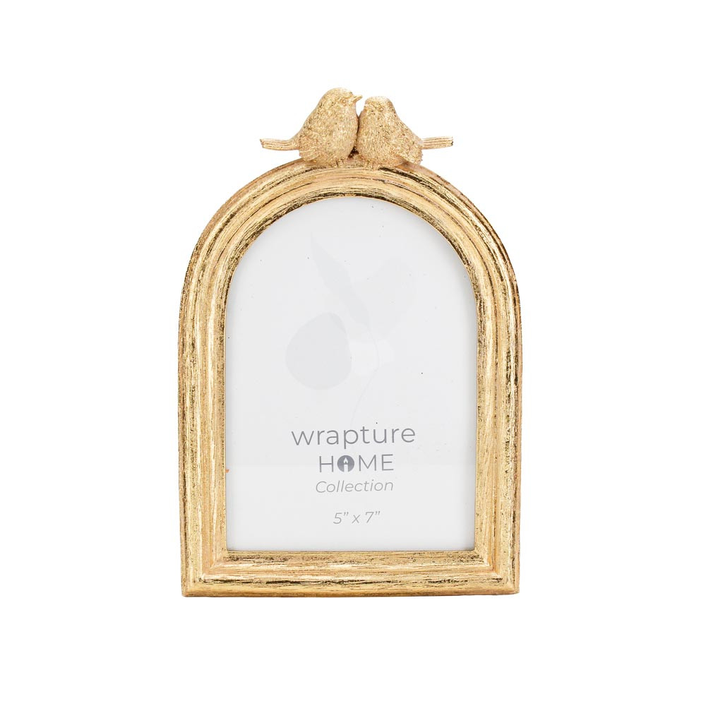 Photo Frame w/DoubleBirds5x7InchGd(9/18)