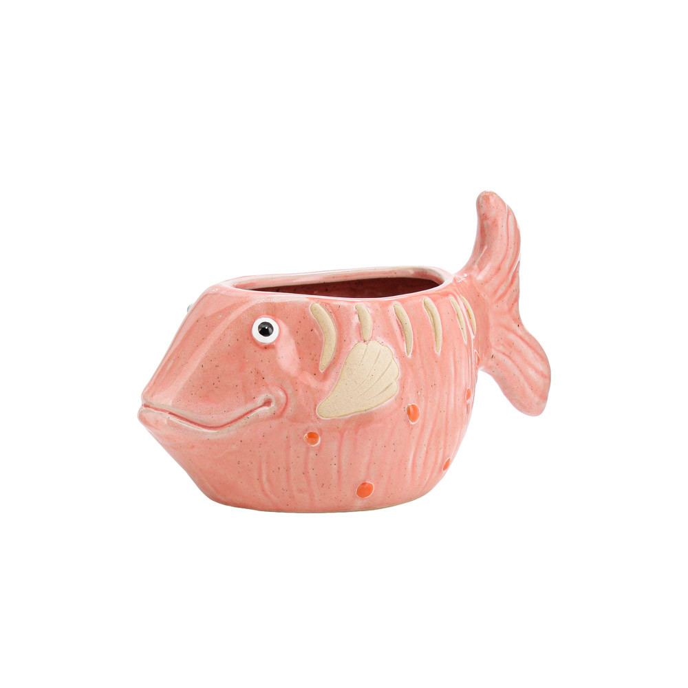 Pot Fish 21.5x12.0x12.1cm-Pink (1/8)