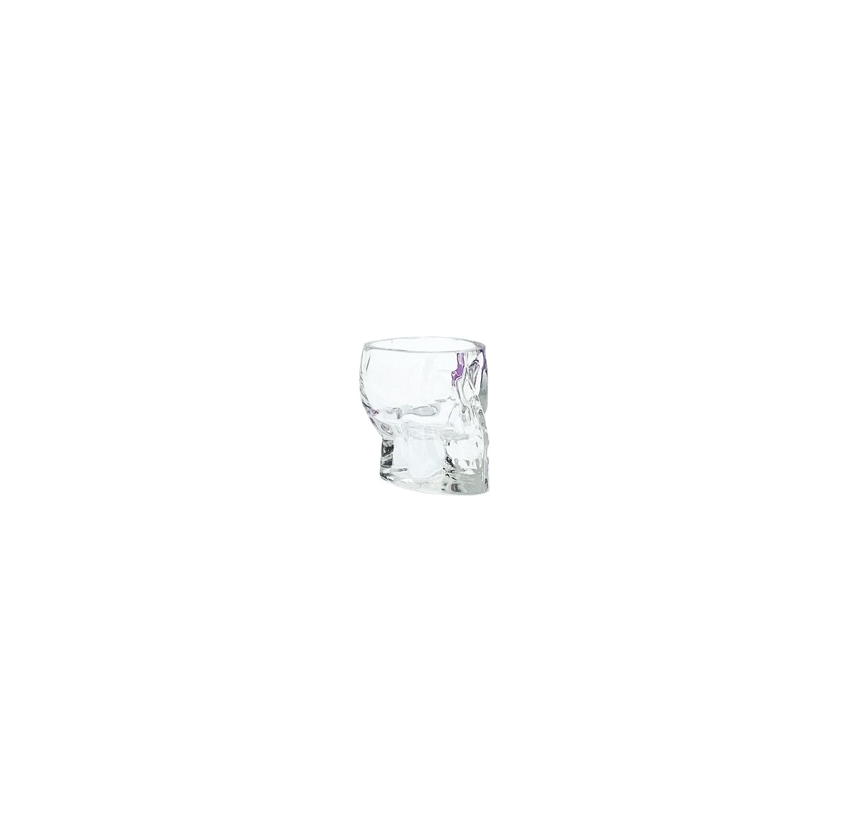 Glass Cup Face 7.5x6.5cm-Clear (6/48)