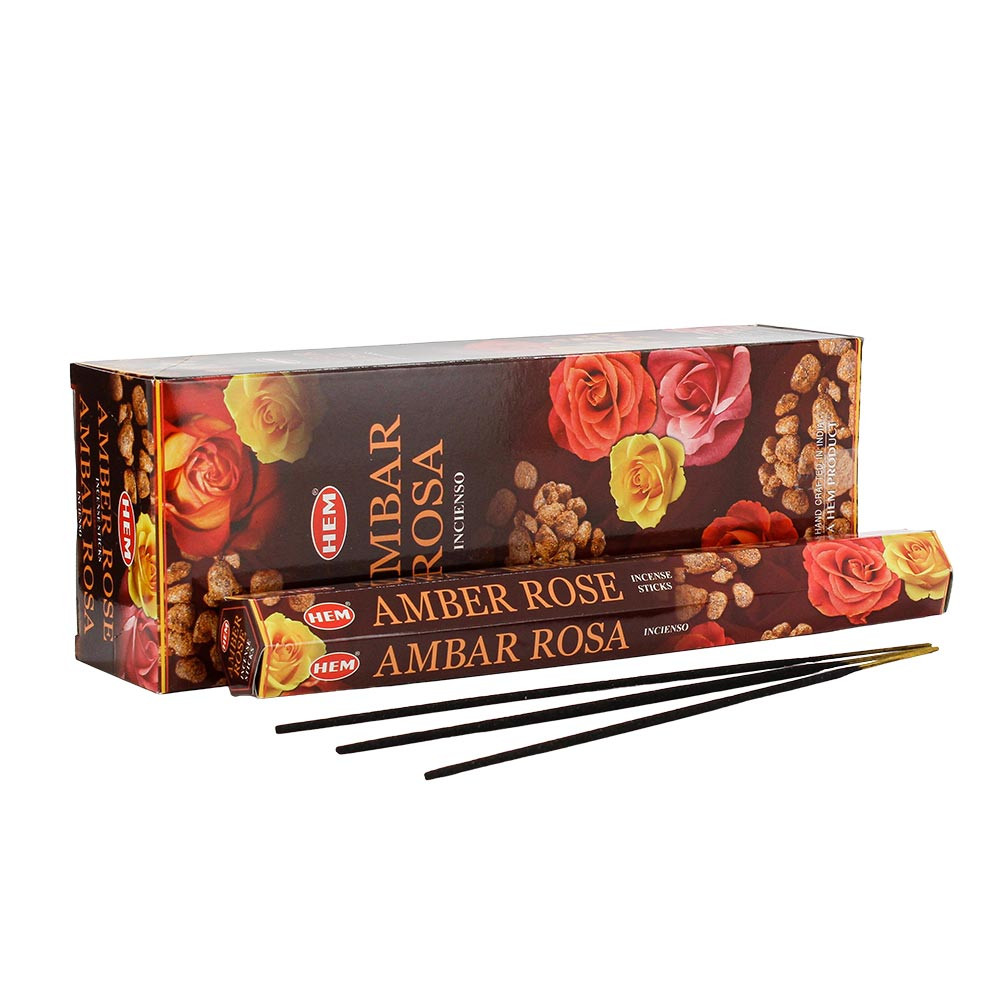 HEM Hexagon Incense-Amber Rose (S/6)