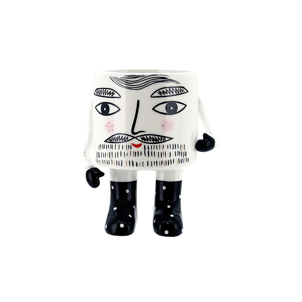 Planter Man Face 10x10x15.5cm (1/16)
