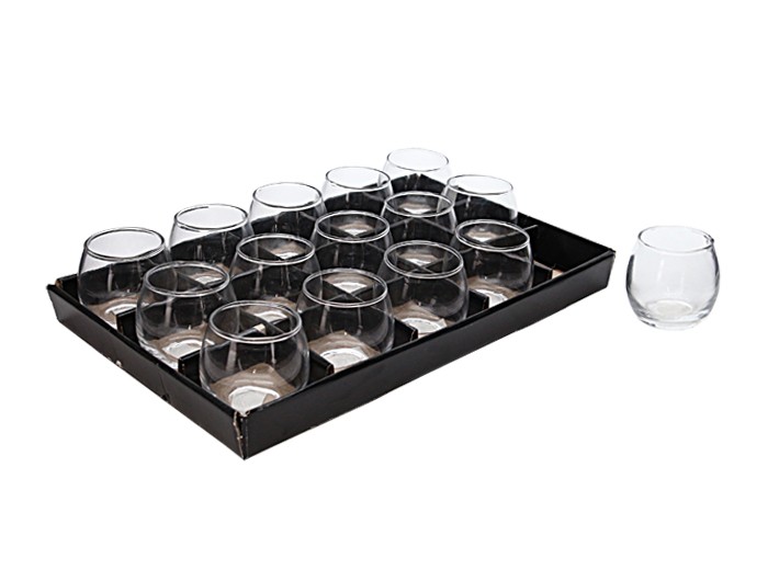 Glass RolypolyHldr5.2x6.1cm-Clear(15/90)