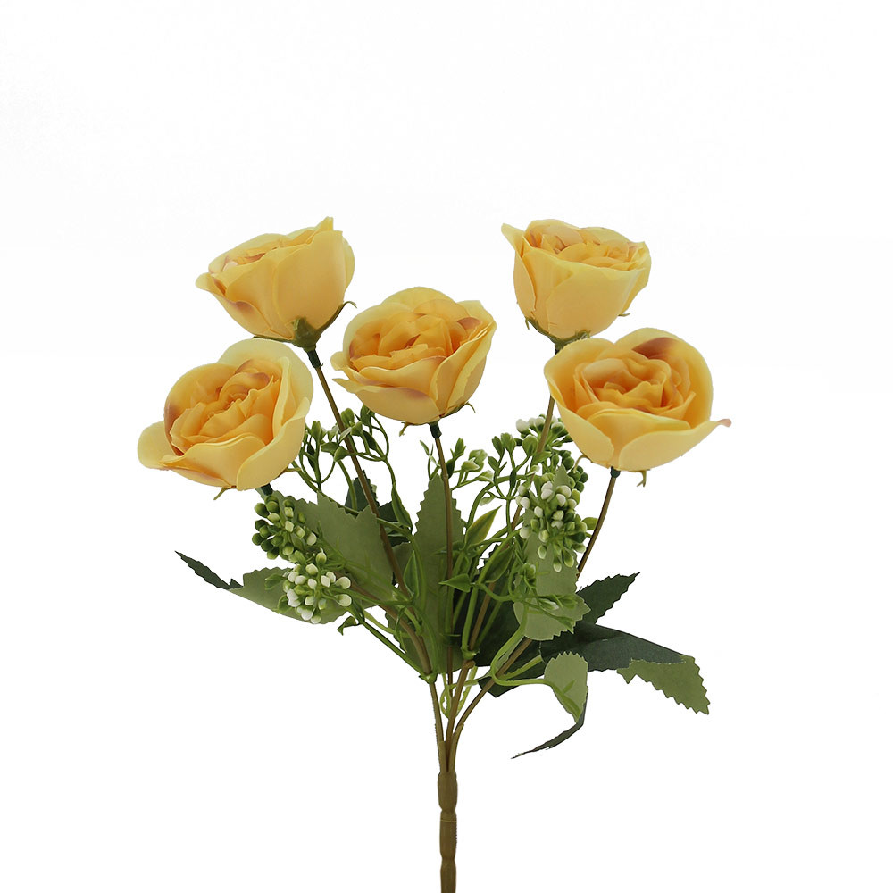 Flower Rose Buds 5x30cm-Yellow (24/240)
