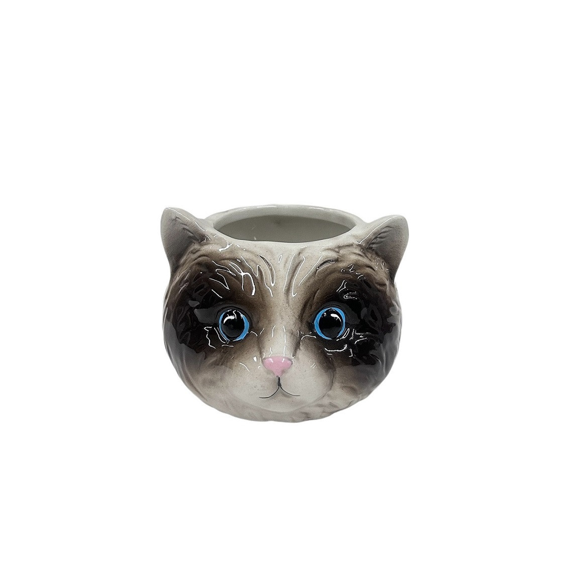 Planter Cat Head 10.3x10.7x8.3cm (6/24)