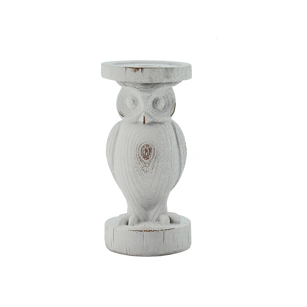 CandleHolderOwlWt11.2x11.2x22.22cm(1/12)