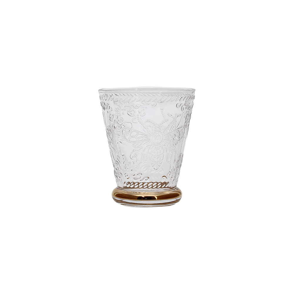 Glass Dof Bee D8.8x10.5cm Gold Rim(6/24)
