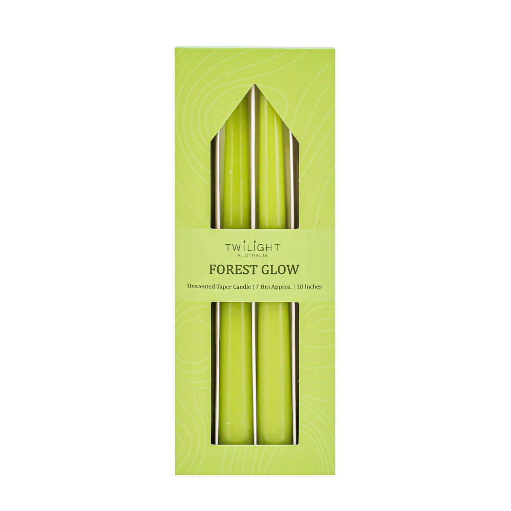 Candle Taper 4pcs/Pk 10Inch-Green(24/48)