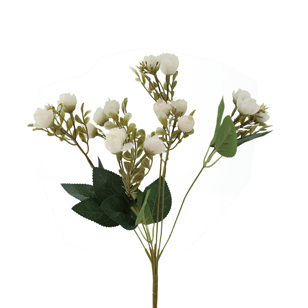 Flower Rose Buds 18x35cm-White (24/240)