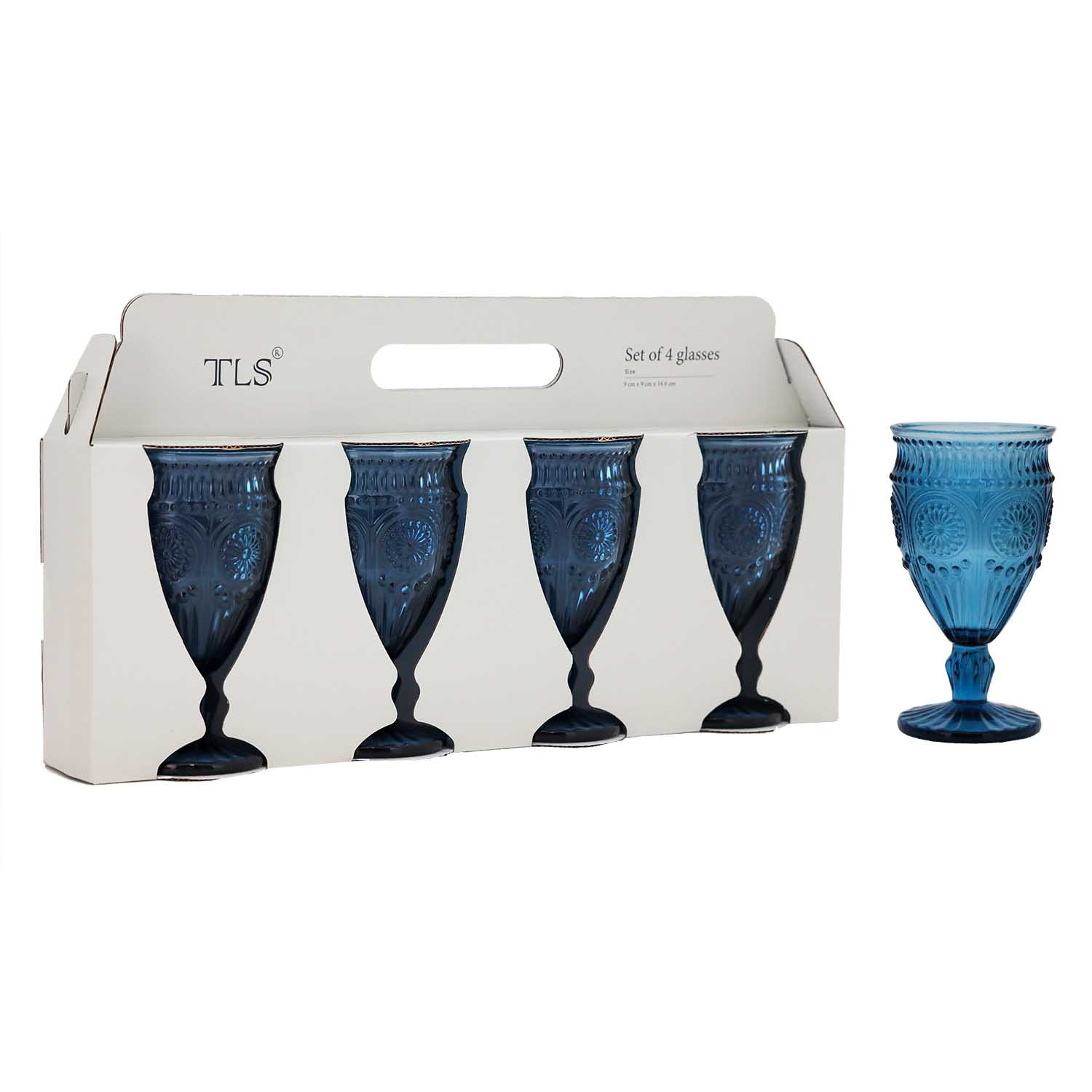 GlassWineSunflowerS/4D9x16.5cmBlue(1/6)