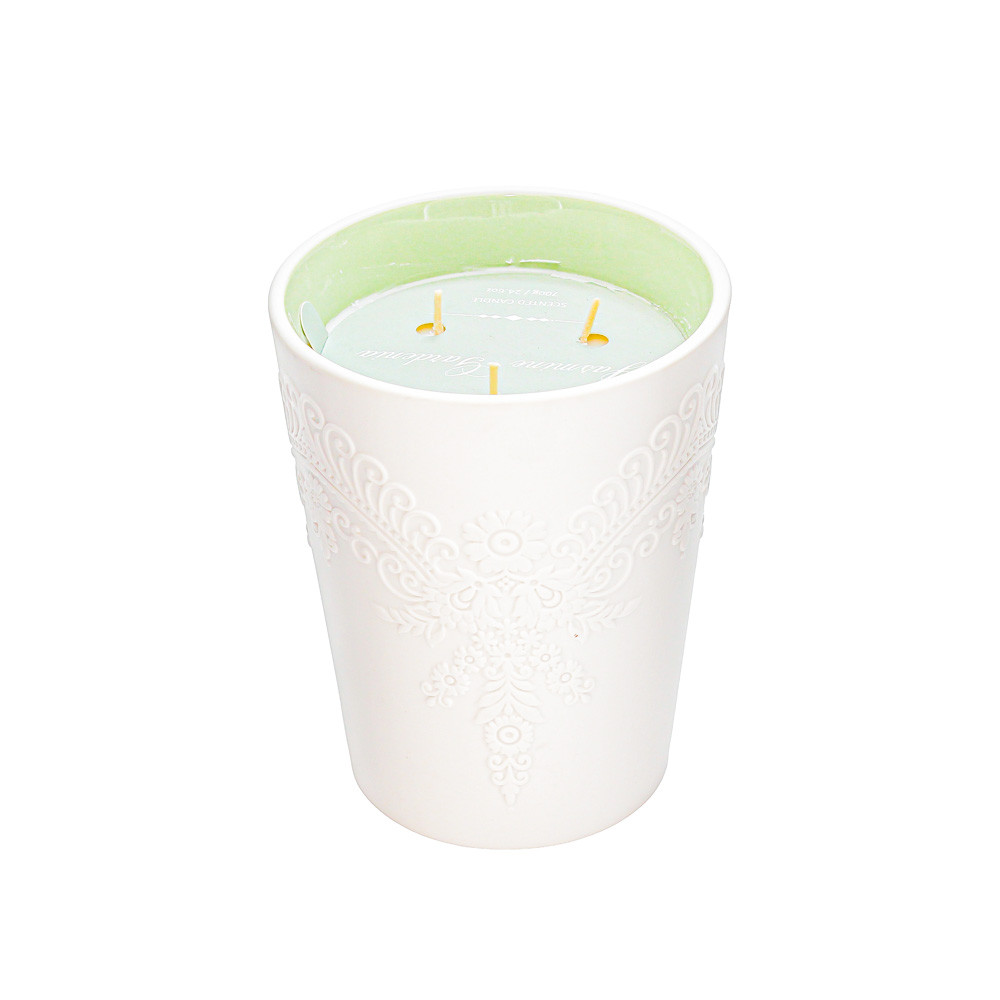 Candle 700g Ceramic JasmineGardenia(1/4)