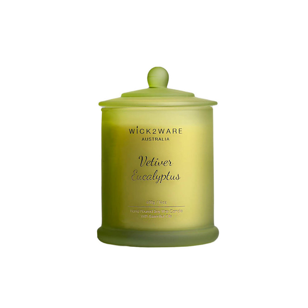 Candle Jar 400g VetiverEucalyptusGn(1/6)