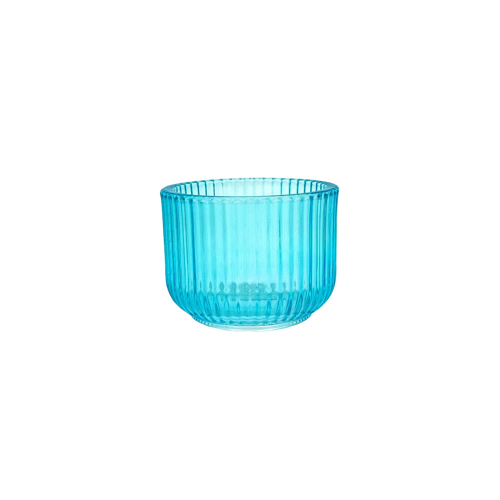 GlassCandleHolder7.6x10.5cm Blue(24/24)