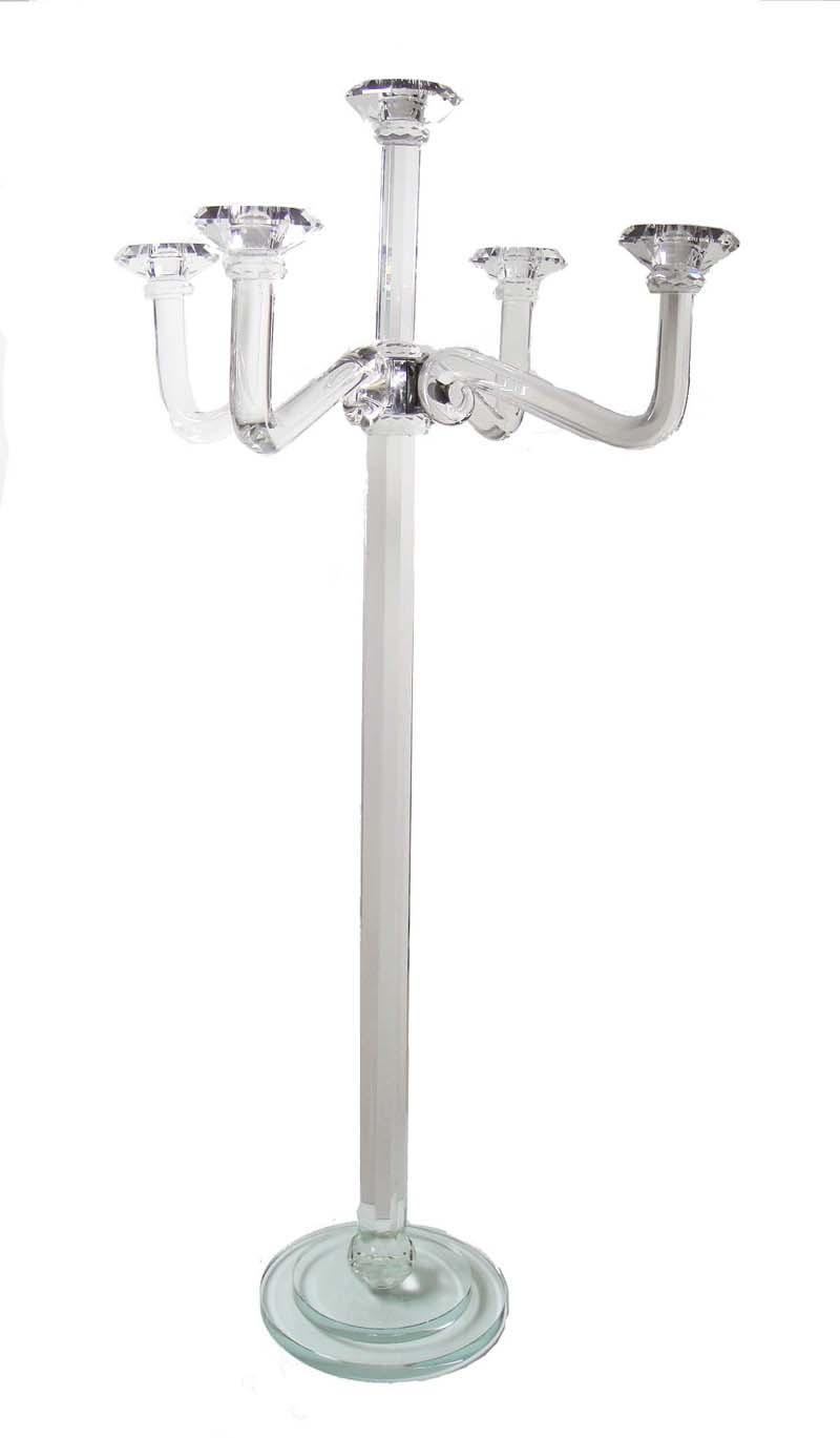 CandleHldr5HeadCrystalTaper44x85cm(1/1)