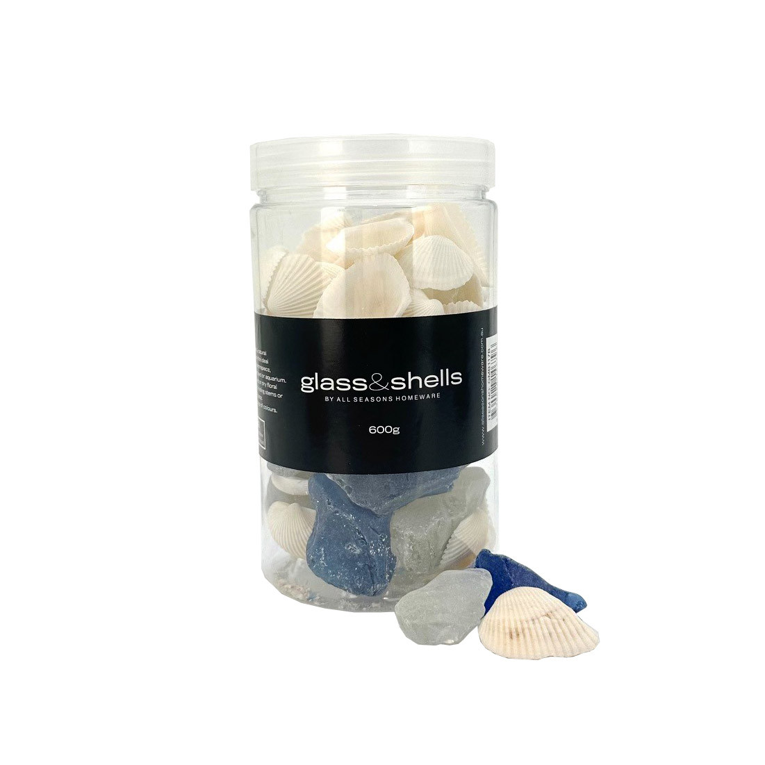 Sea Glass&Shells-600gWhite&Cobalt(12/12)