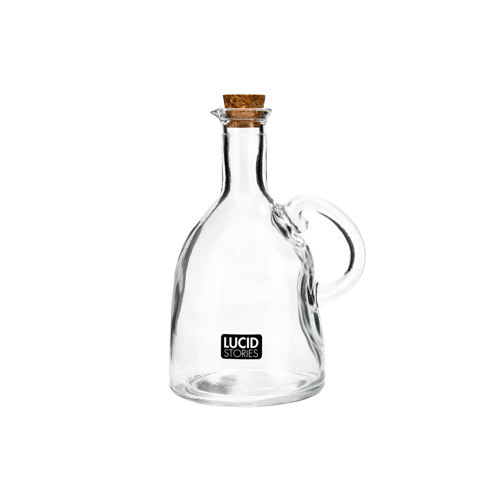 Glass Bottle w/Handle CorkLid550ml(6/18)