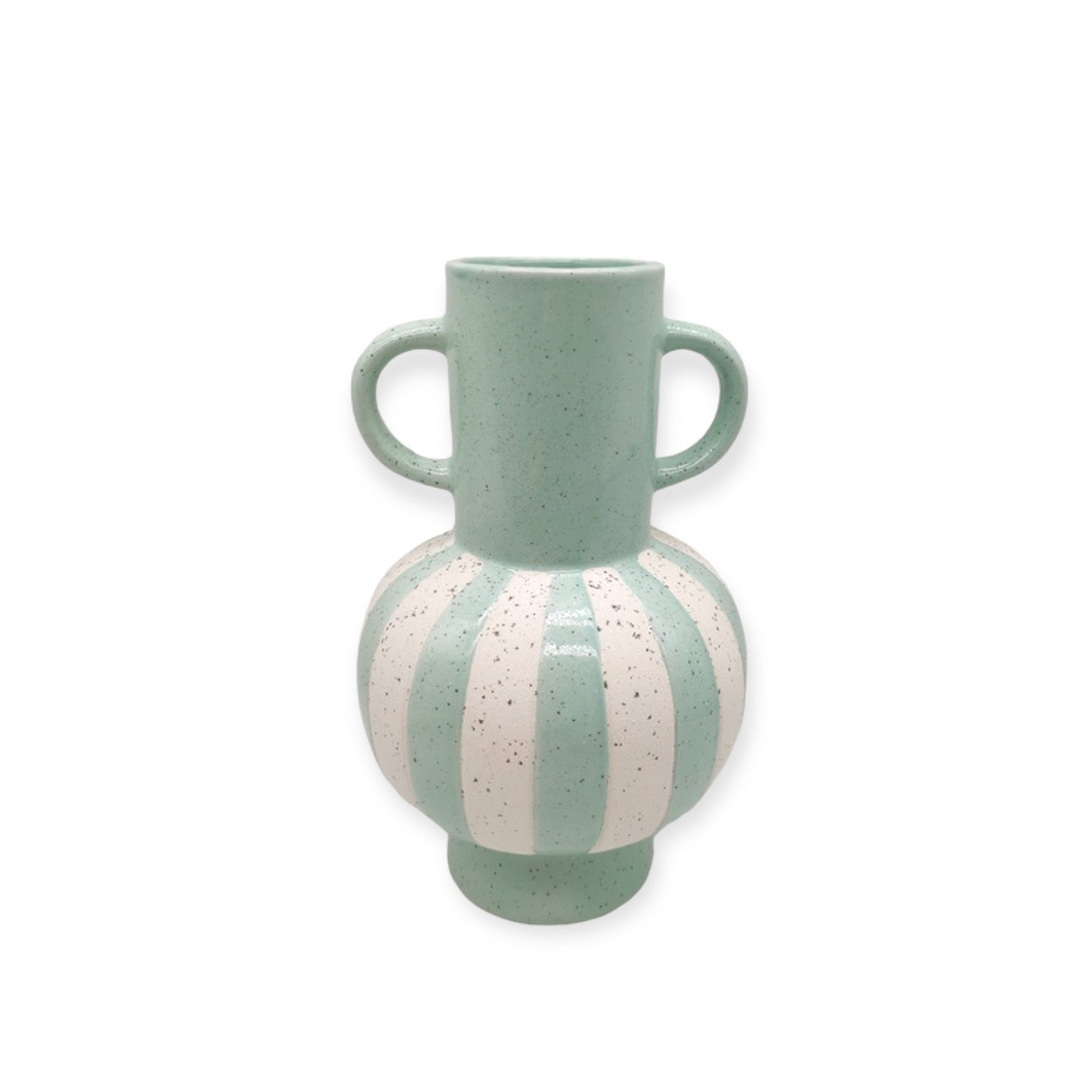 Vase w/Handles 17x17x27.2cm-LtBlue (1/4)