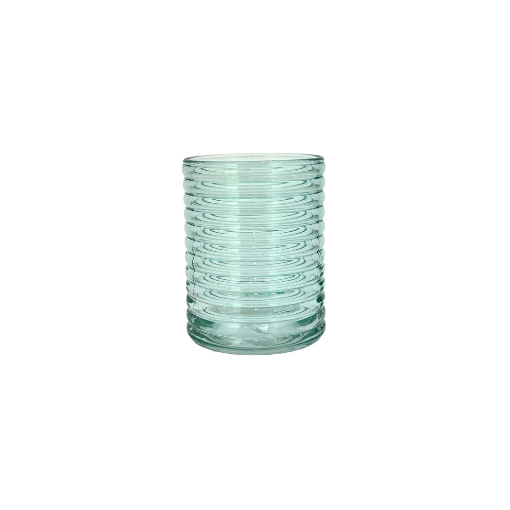 GlassCandleHolder 10x7.5cm Green (24/24)