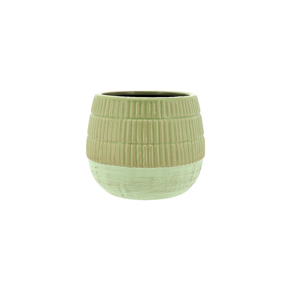 Planter Round 13.5x11cm-LimeGreen(12/12)