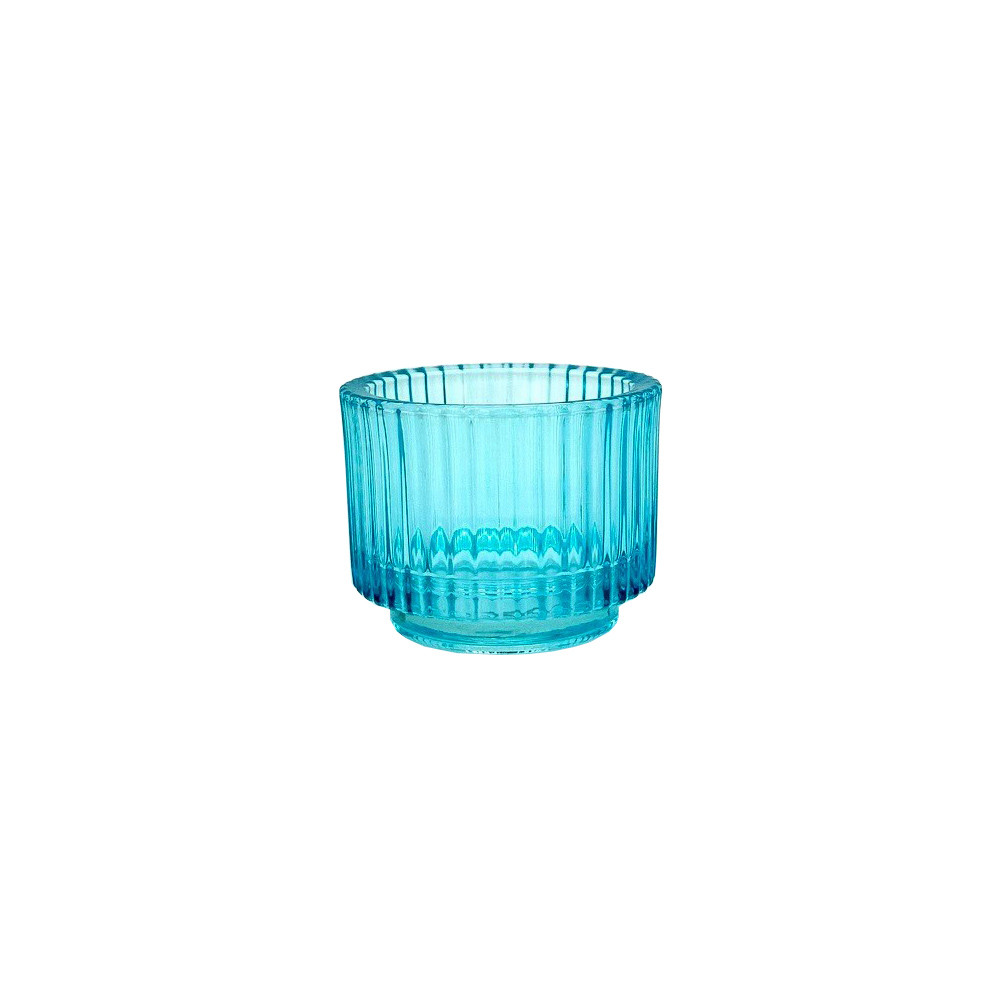 GlassCandleHolder 7x9cm Blue (24/24)