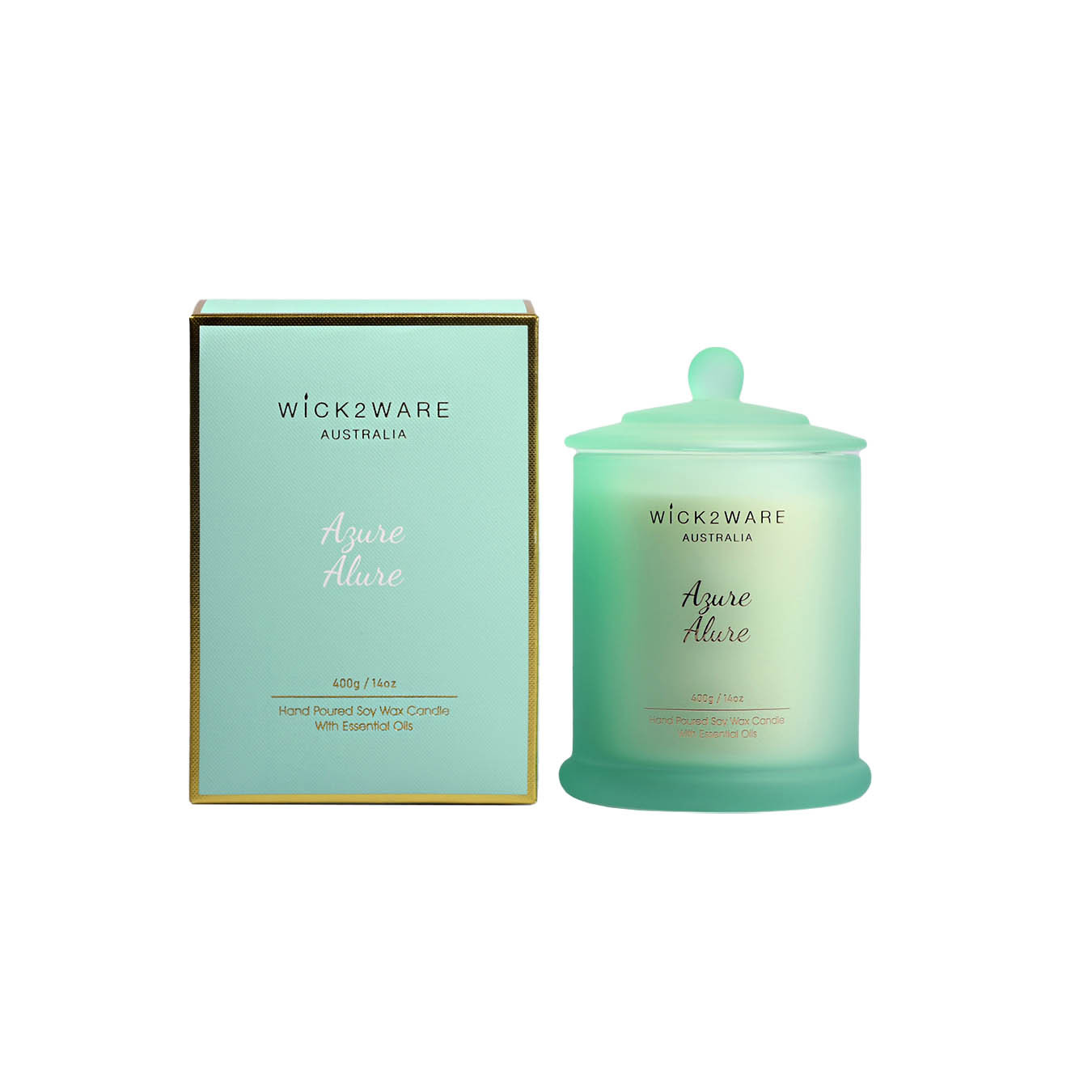 Candle Jar w/Box400gAzureAlure-Blue(1/6)