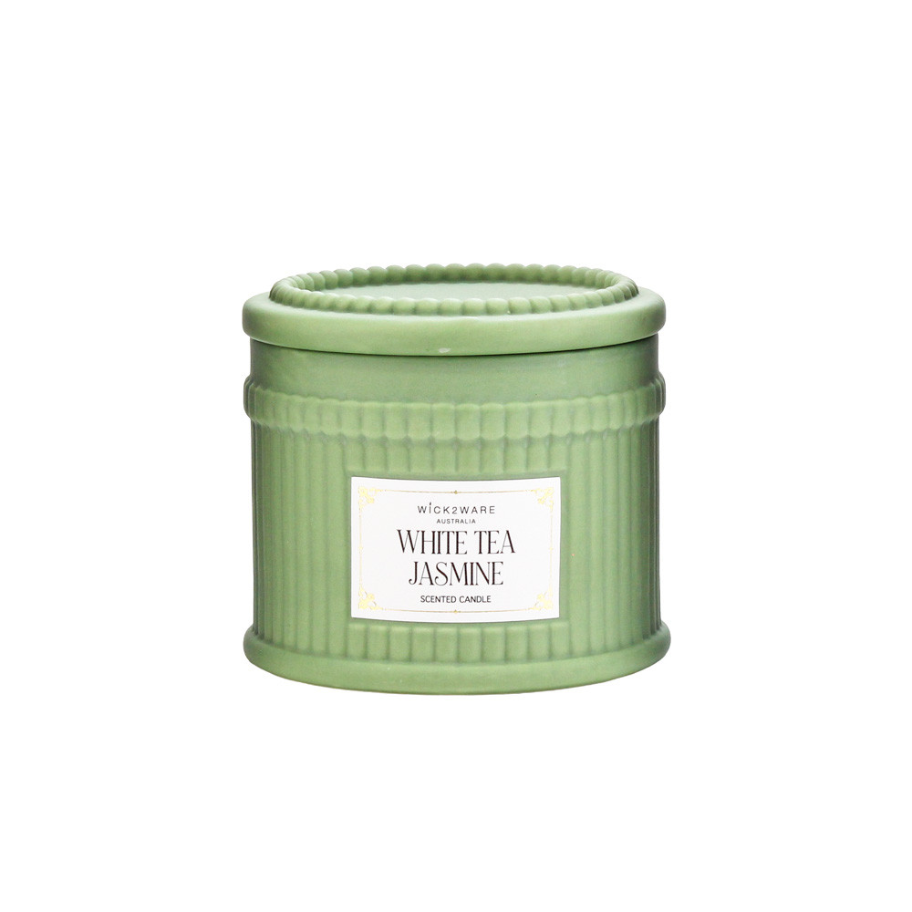 CandleJar300gTexturedWhiteTeaJasmin(1/6)