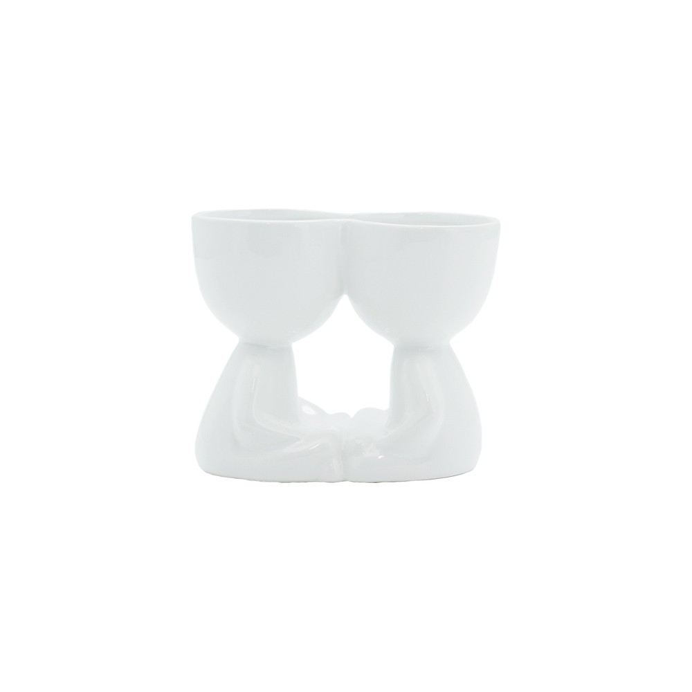 Pot Figure White 15x7.5x12.5cmH (1/18)