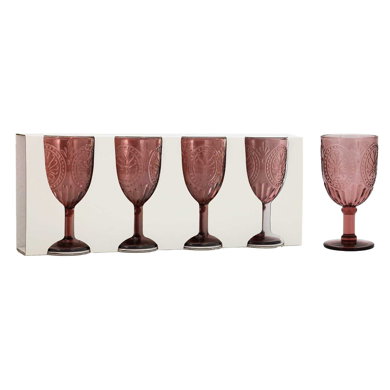 Glass Wine S/4 D8.5x16.6cm-Purple(1/6)