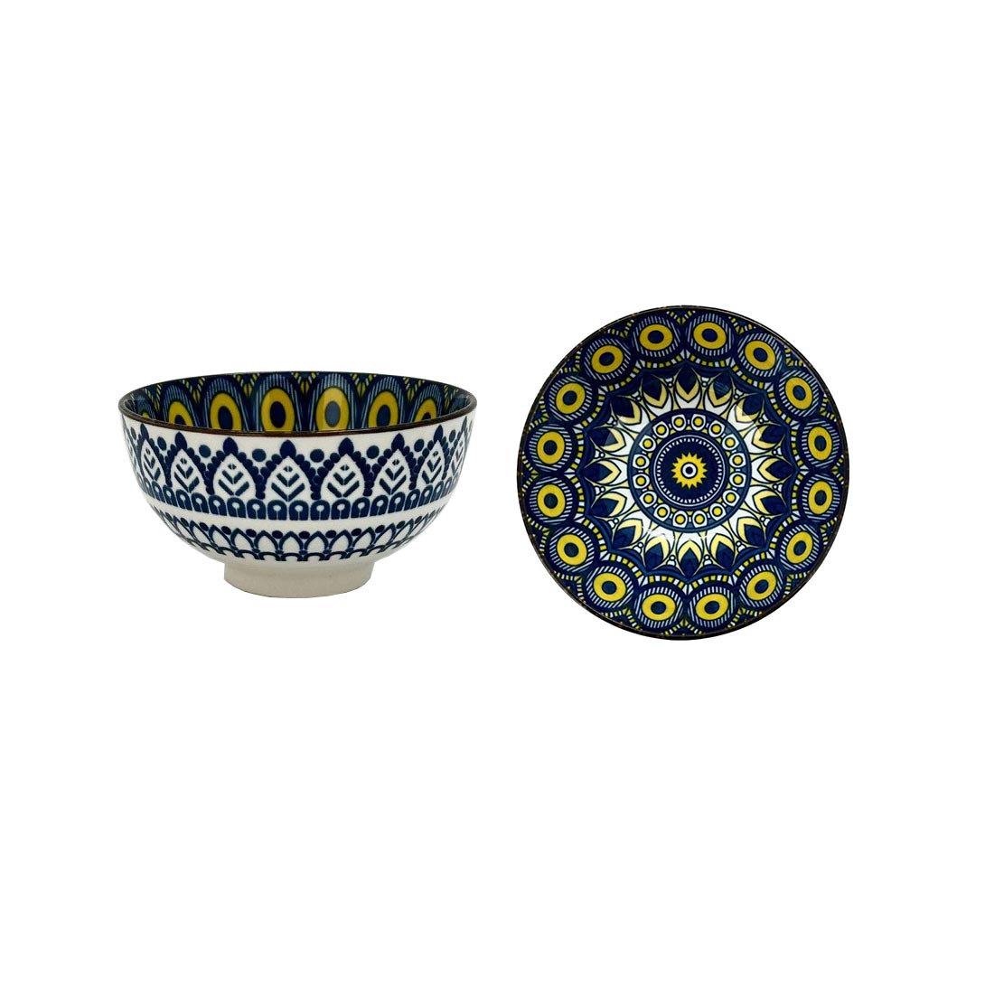 Turkish Style4.5Inch BowlBlue&Yel(12/72)