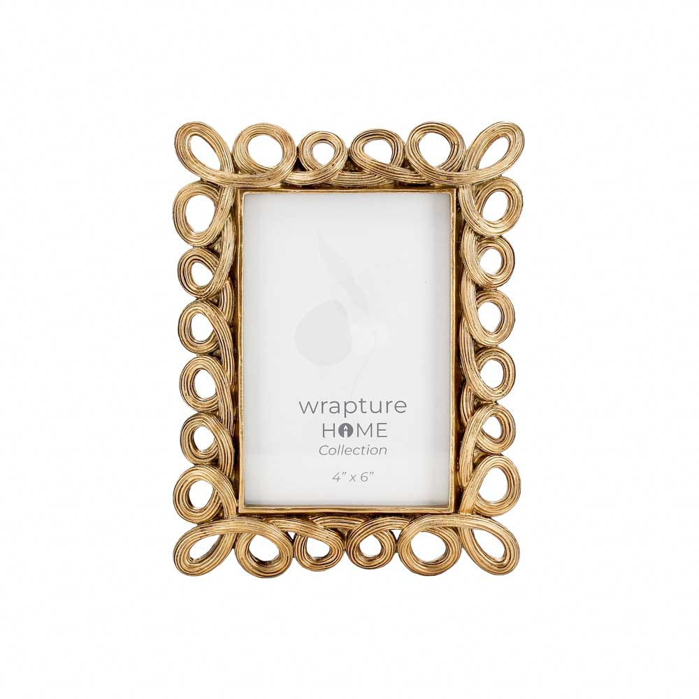 Photo Frame Sq 4x6 Inch - Gold (6/24)