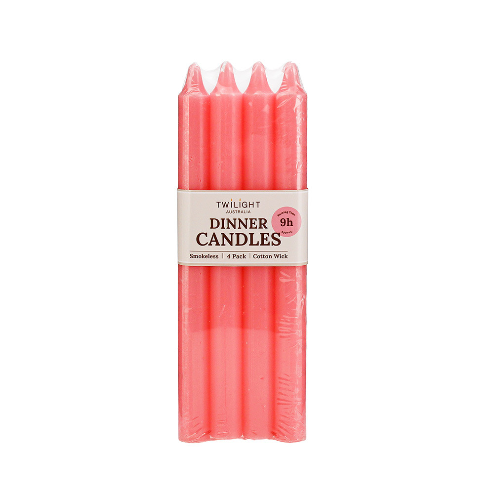 Candle Dinner 10 Inch 4/Pk LtPink(24/48)