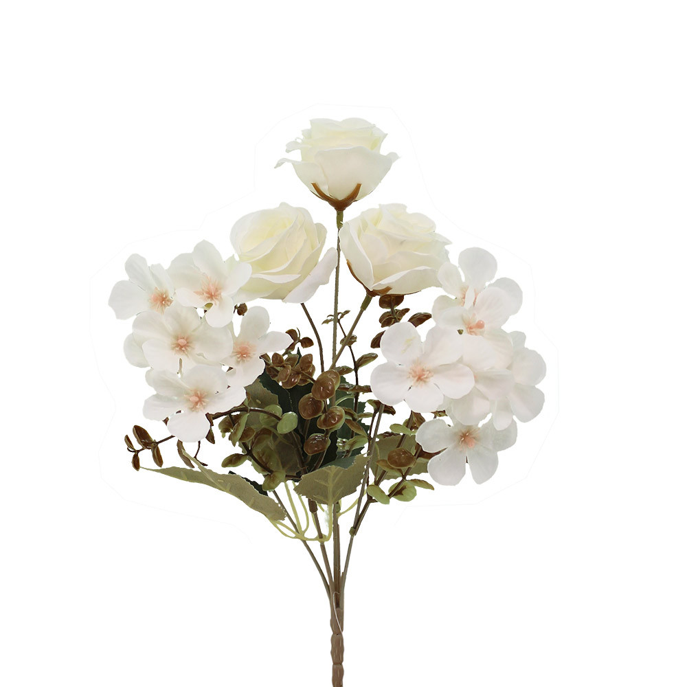 Flower Rose Bush 5x30cm-White (24/240)