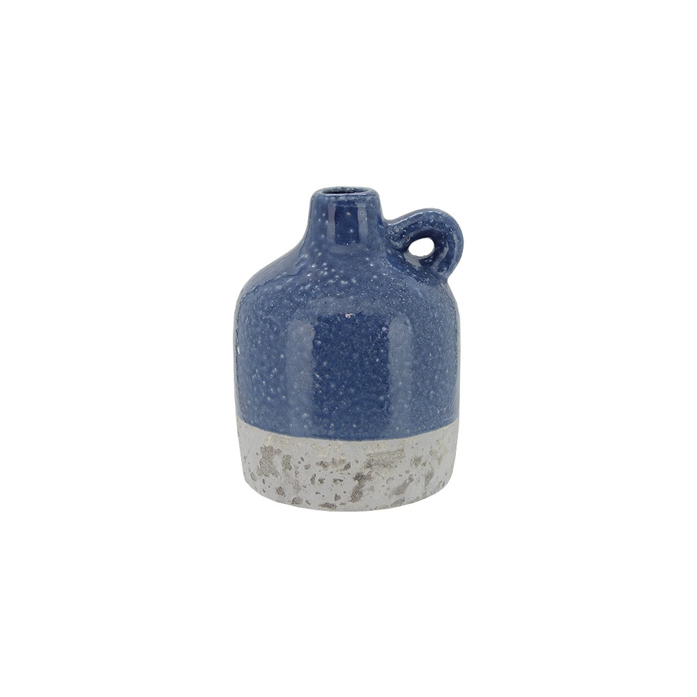 Jar Rd Ceramic 12.5x12.5x17cm-Blue(1/8)
