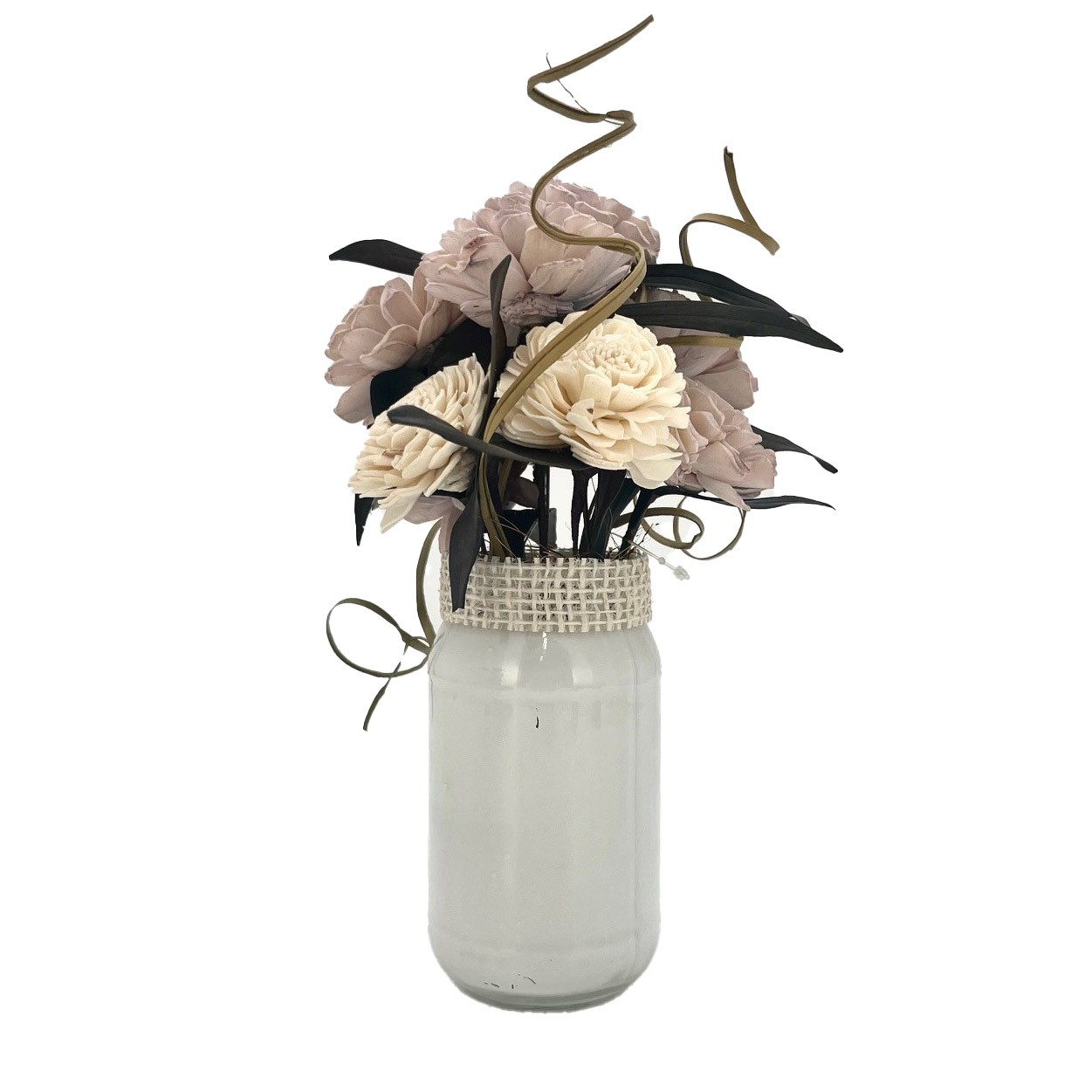 Glass Pot FlowerDecoSoftLilac&Cream(8/8)