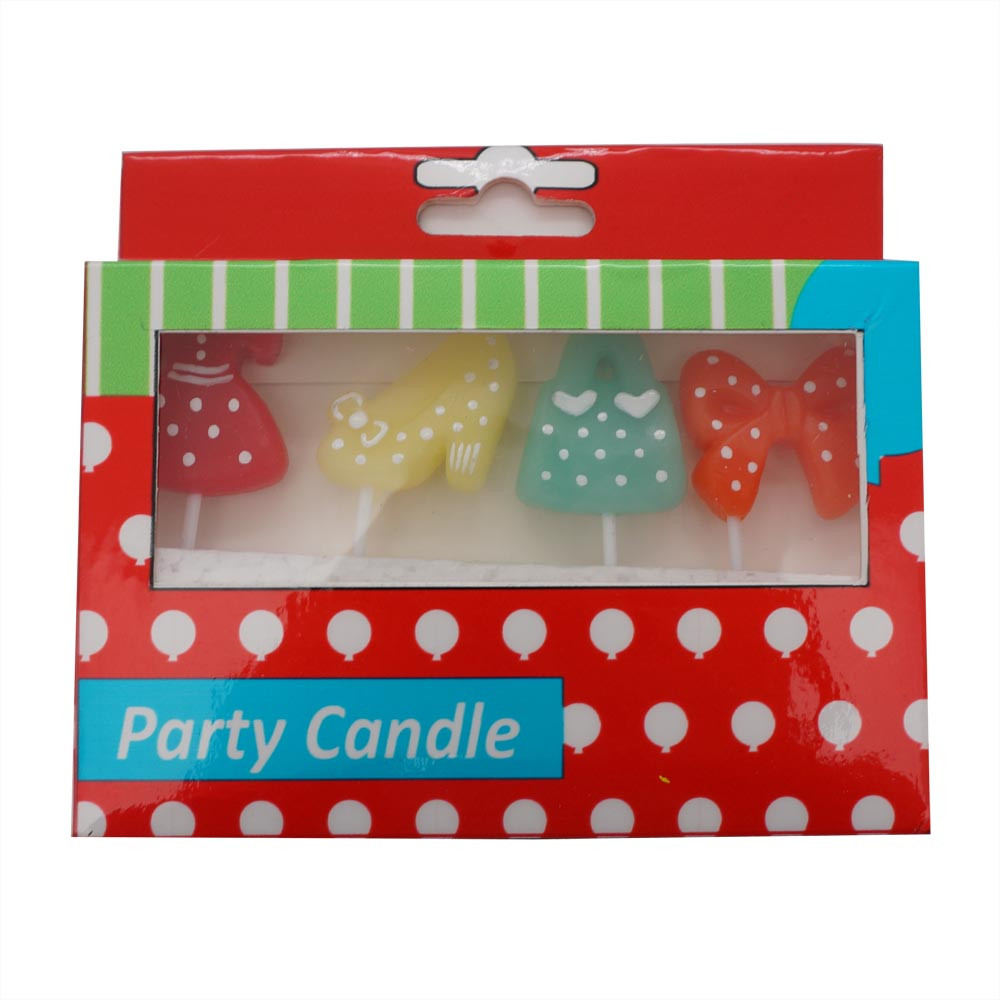 Candle With 4pc Girl Deco In Box(36/144)