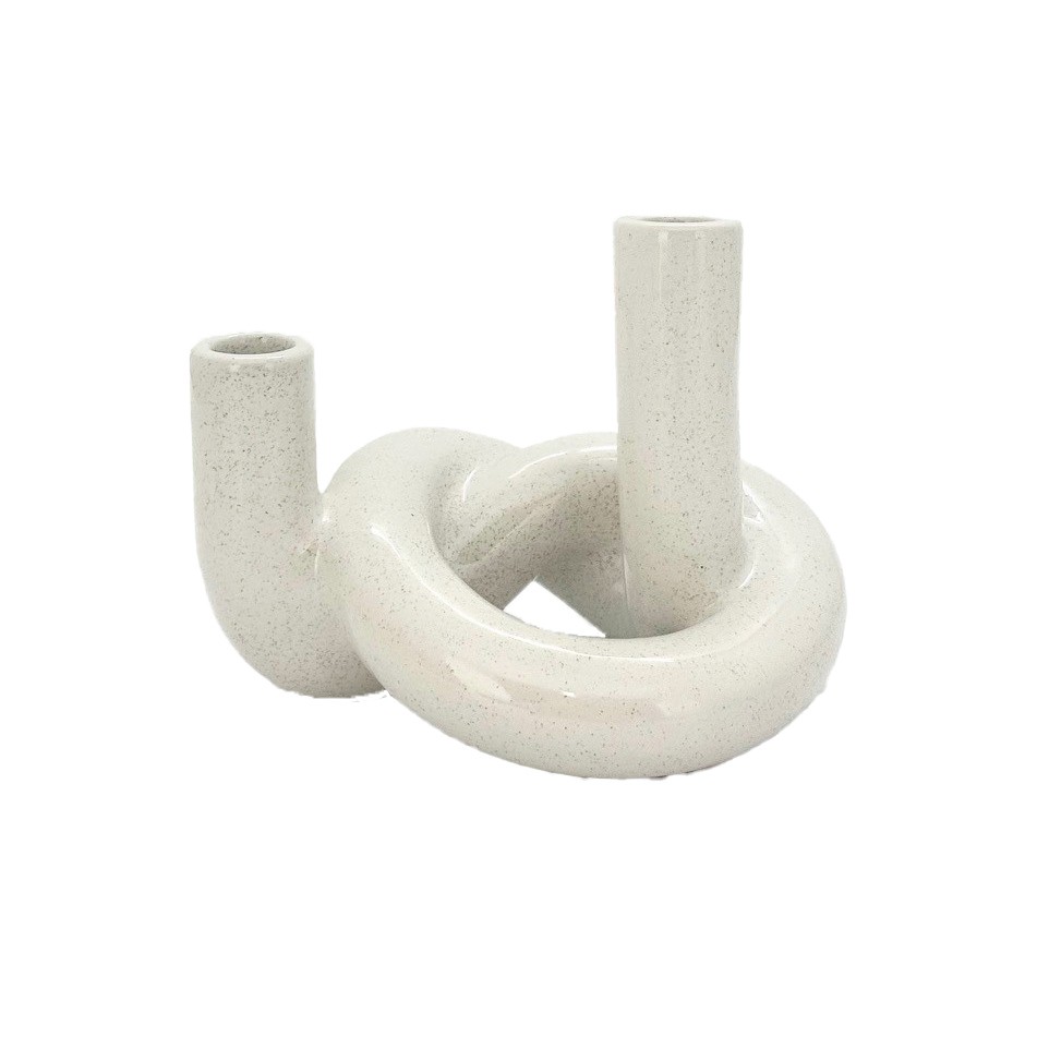 Candle Hlder 19.2x14.2x15cm-White (1/8)