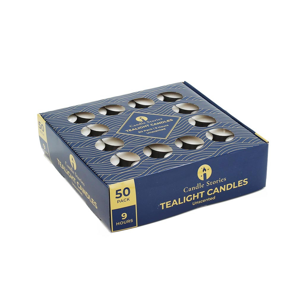 CandleT-lite9Hrs50pc/PkDkBlueBox(12/12)