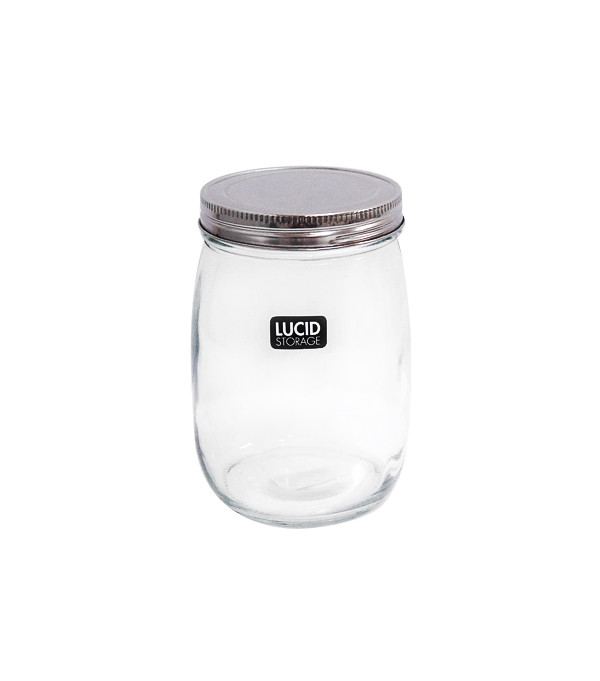 GlsStoragJarwMetalLid1050ml15.6cmH(12/12