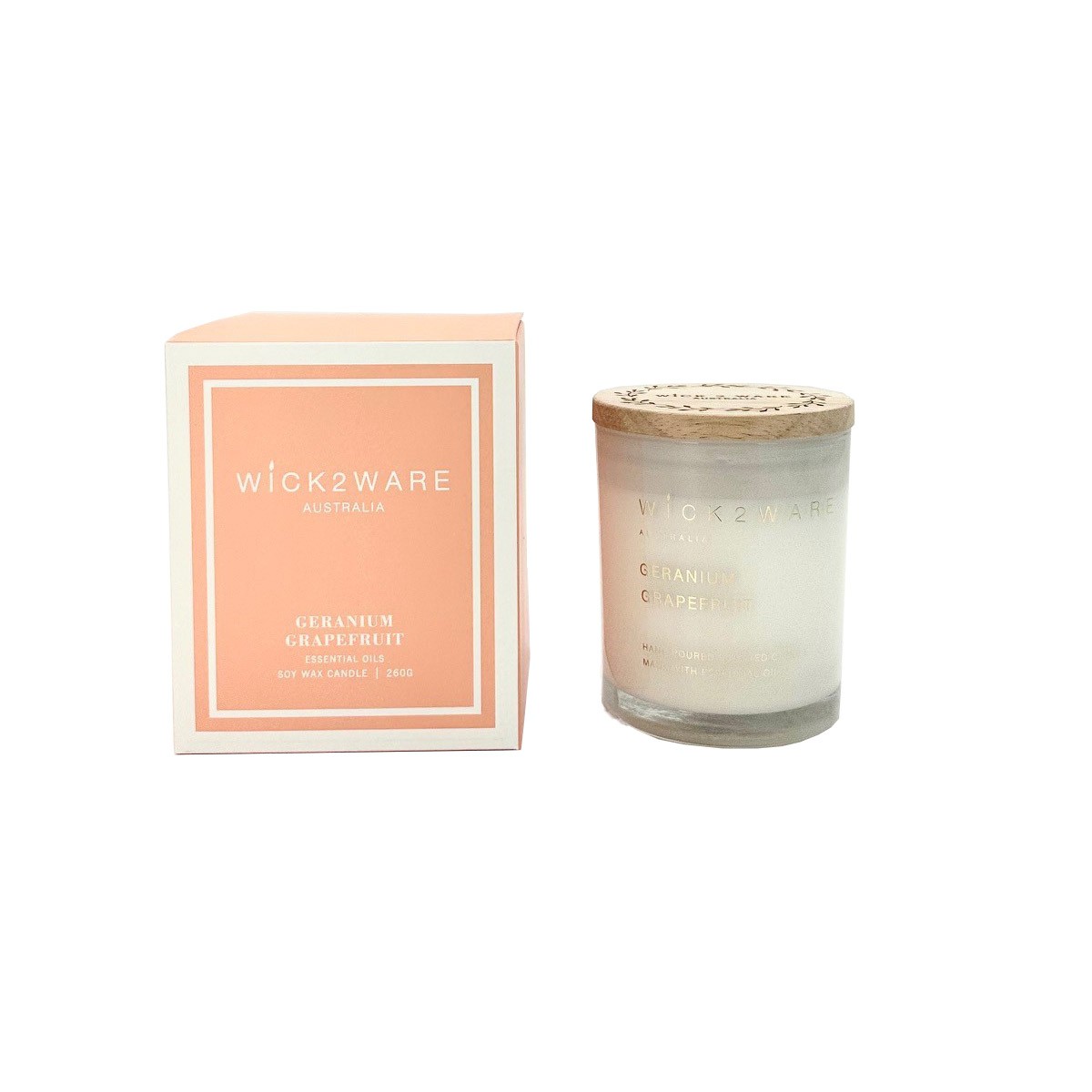 CandleSOYJar260gGeraniumGrapefruit(6/12)