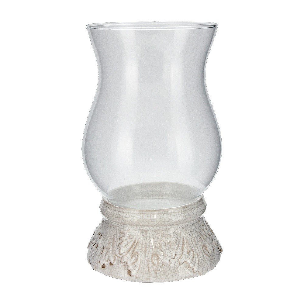 Lamp Candle Ceramic 15x7.5cm-White (1/4)