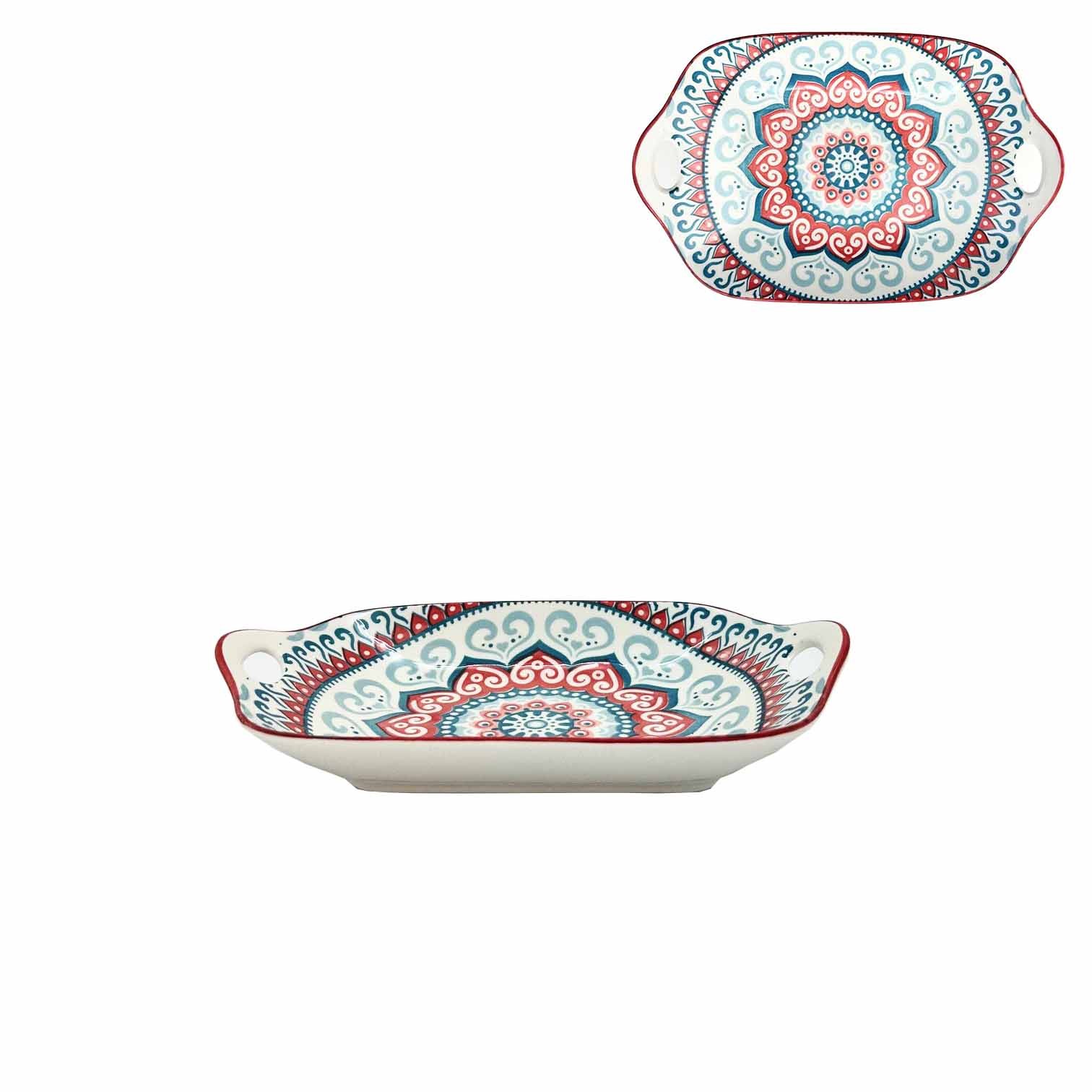 Turkish Style 11Inch PlateBlueRed(6/18)