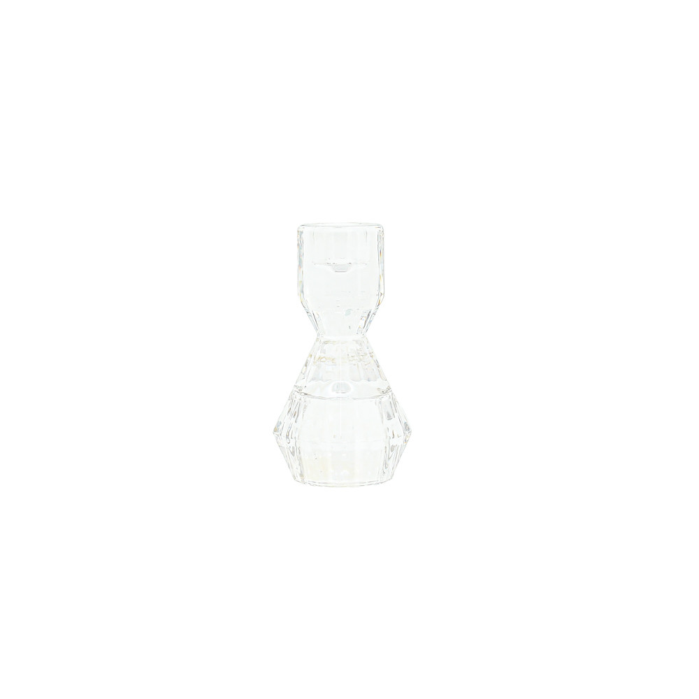 GlassCandleHolder7.3x13cm - Clear(12/24)