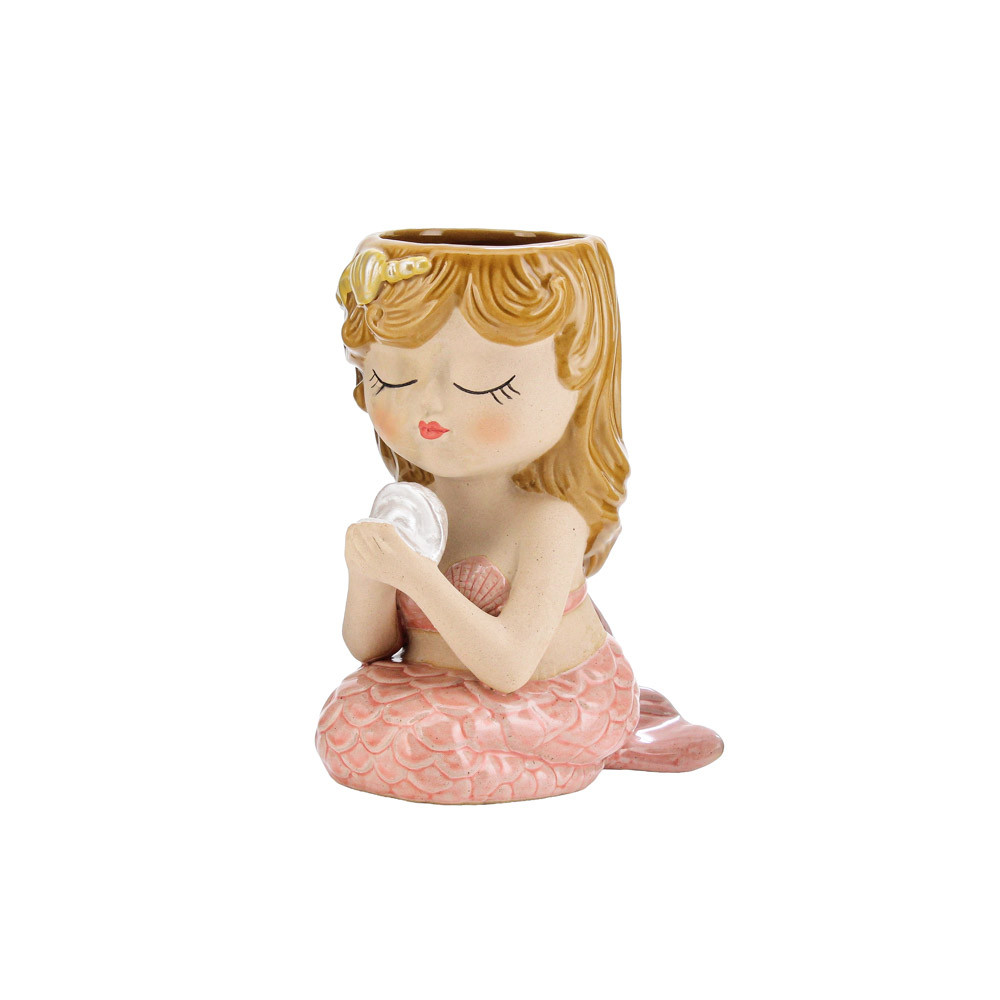 Pot Mermaid 15.1x9.6x15.1cm - Pink(2/12)