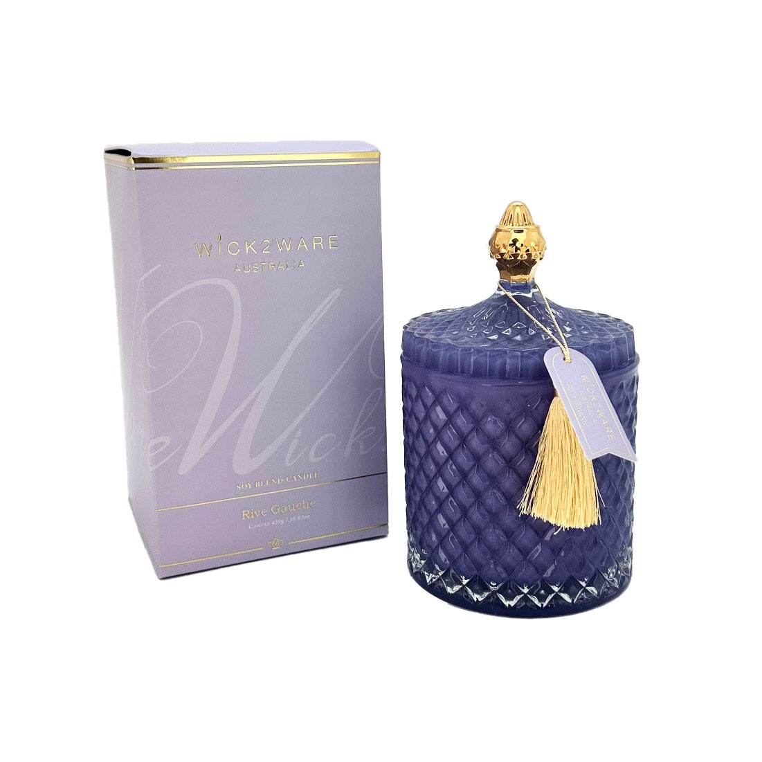 CandleSOYJarDiamond450gRiveGauchPur(6/6)
